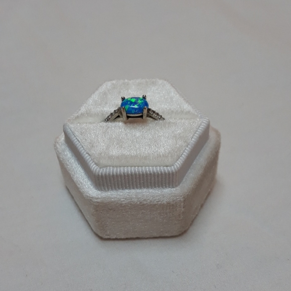 Sterling silver Sokolov ring blue opal - Picture 1 of 3